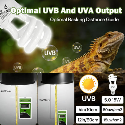 Side view of the energy saving Lucky Herp reptile light bulb with clear brand markings.