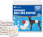 Pet Soft Dog Diapers Male - Disposable Male Dog Wraps Wetness Indicator, Ultra Absorbent Doggie Diapers Comfortable for Incontinence Excitable Urination, 50pcs XSmall - Image 15