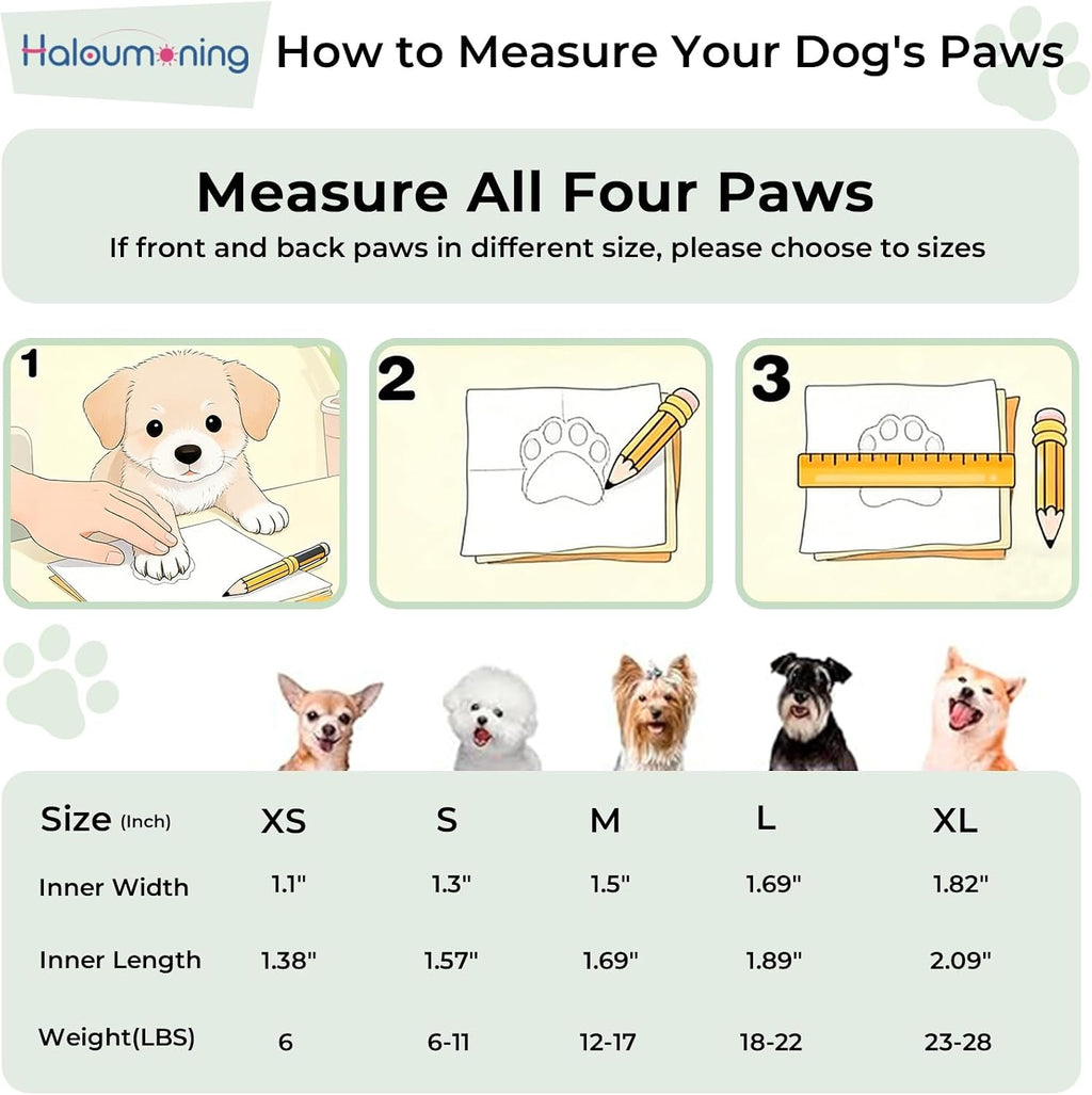 Side profile of Haloumoning non-slip pet booties
