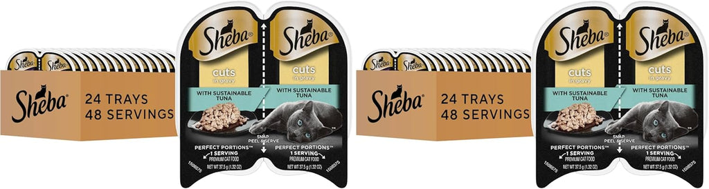 Sheba Perfect Portions Wet Cat Food Cuts in Gravy, Cat Food Wet Recipe, Roasted Chicken Entree, 2.6 oz. Twin-Pack Trays (24 Count, 48 Servings) - Image 14
