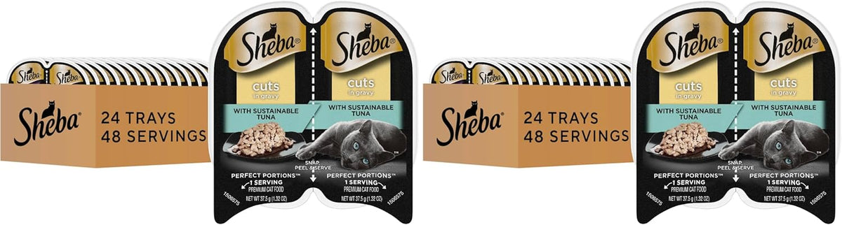 Sheba Perfect Portions Wet Cat Food Cuts in Gravy, Cat Food Wet Recipe, Roasted Chicken Entree, 2.6 oz. Twin-Pack Trays (24 Count, 48 Servings) - Image 14