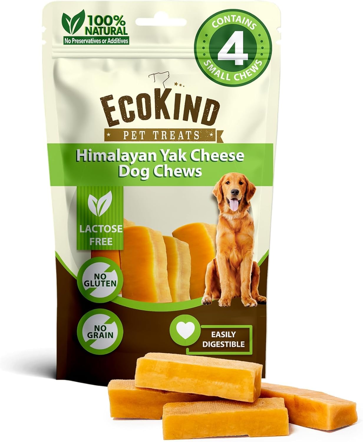 EcoKind Yak Cheese Himalayan Dog Chews, Yak Chews for Large Dogs, Long Lasting Bone for Aggressive Chewers, 3 Ingredient Natural High Protein Dog Treat, No Additives or Lactose, Large - 4 Chews (1 lb) - Image 12
