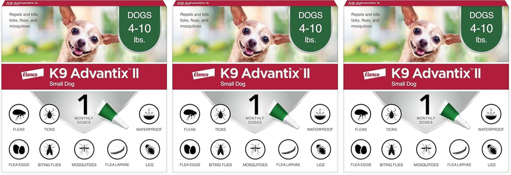 K9 Advantix II Small Dog Vet-Recommended Flea, Tick & Mosquito Treatment & Prevention | Dogs 4-10 lbs. | 1-Mo Supply - Image 11