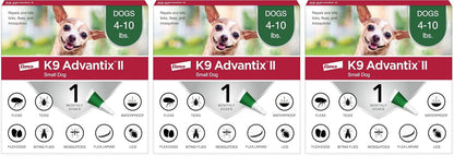 K9 Advantix II Small Dog Vet-Recommended Flea, Tick & Mosquito Treatment & Prevention | Dogs 4-10 lbs. | 1-Mo Supply - Image 11