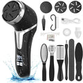 Hoxida Electric Callus Remover front view showing LCD display and vacuum intake.