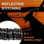 Reflective stitching safety feature on MingXpets dual dog leash