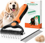 2-in-1 Pet Grooming Tool for Dogs & Cats, Double Sided Dematting Brush Set, Dual Teeth Pet Deshedding Comb for Shedding Fur Removal, Professional Grooming Rake for Long & Short Hair - Image 9