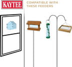Clean patio area under a bird feeder using Kaytee No Mess wild bird food.