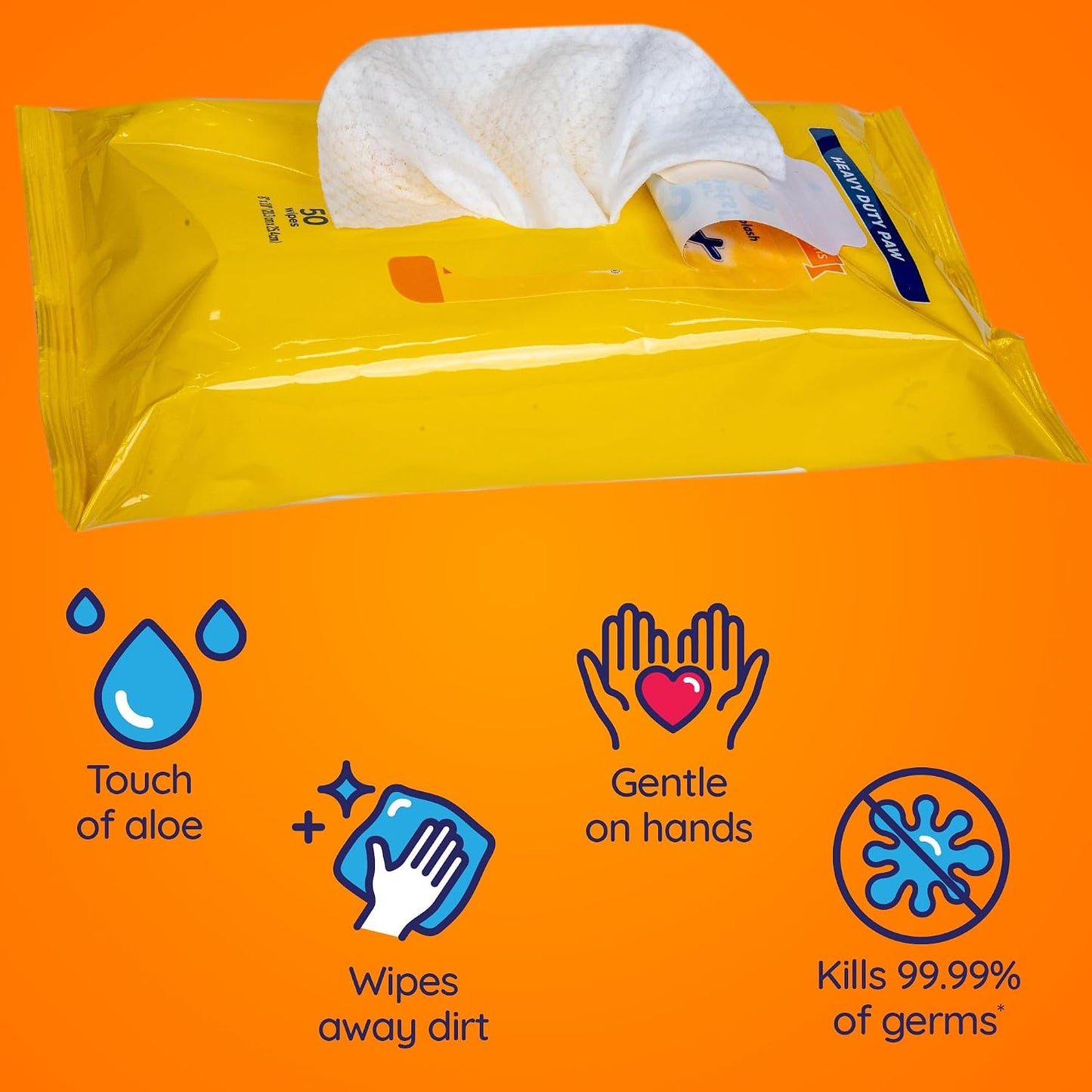 Wet Ones thick dog cleaning wipes package showing the Wet Lock Seal