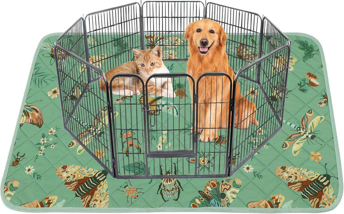 IEUUMLER Washable Pee Pads for Dogs, 2 Pack Insect Pattern Reusable Waterproof Puppy Potty Pads, Non-Slip Absorbent Pet Training Pads for Playpen Crate Bed EU014 - Image 11
