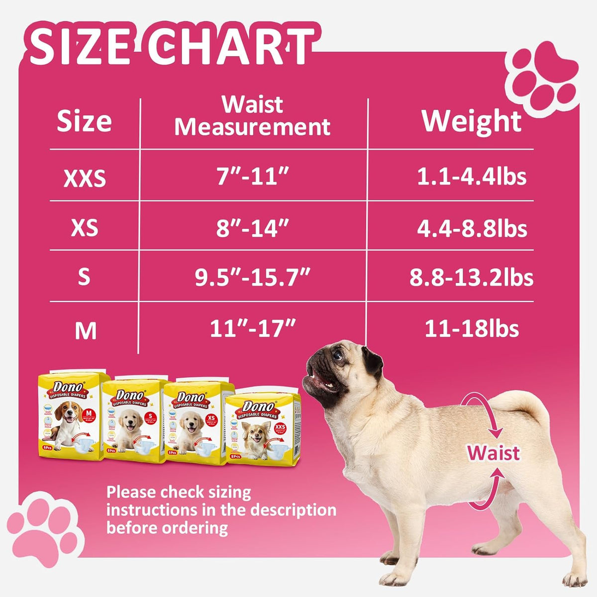 Dono dog period underwear showing the 360 degree leak proof borders and gel locking core.