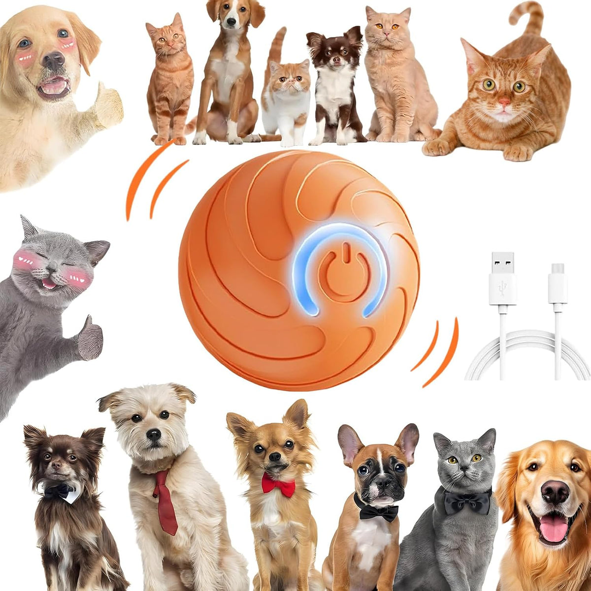 Interactive Dog Toys,Active Moving Pet Plush Toy,2026 New shaking dog ball pig dog toy Interactive Dog Ball with song Squeaky Moving Dog Ball Toy,Rechargeable Toys to Keep Them Busy Dog Toys(Blue Pig) - Image 13