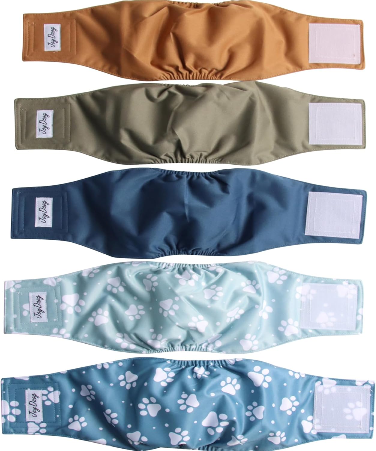 JoyDaog Reusable Dog Belly Bands for Male Dogs Diapers,5 Pack Premium Washable Dog Diapers Male Puppy Nappies Wrap,M - Image 12