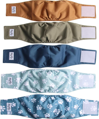 JoyDaog Reusable Dog Belly Bands for Male Dogs Diapers,5 Pack Premium Washable Dog Diapers Male Puppy Nappies Wrap,M - Image 12