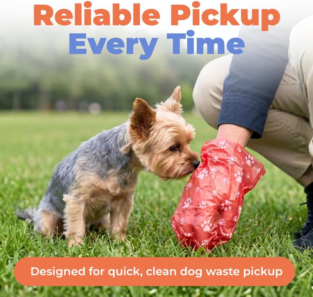 Thick leak proof pet waste bags roll replacements in assorted colors