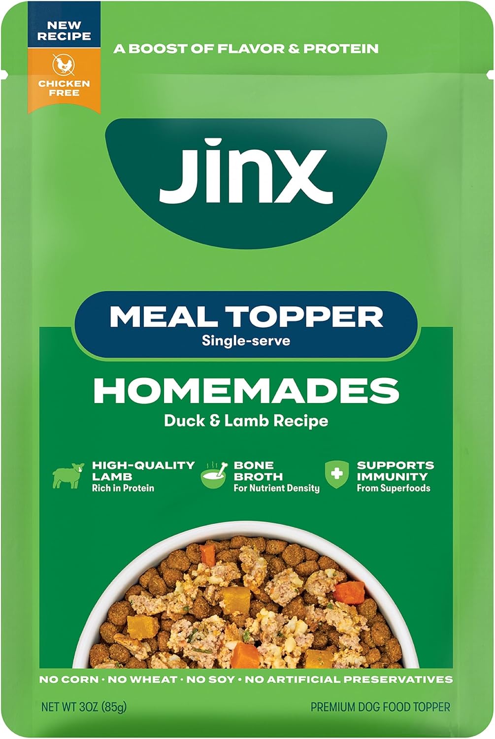 Jinx Salmon Grain Free Wet Dog Food Toppers, Meal or Mix with Dry Dog Food, Made with Real Salmon & Chicken, Bone Broth, No Fillers, Puppy, Adult, Senior, 3oz, 8 Pack - Image 14