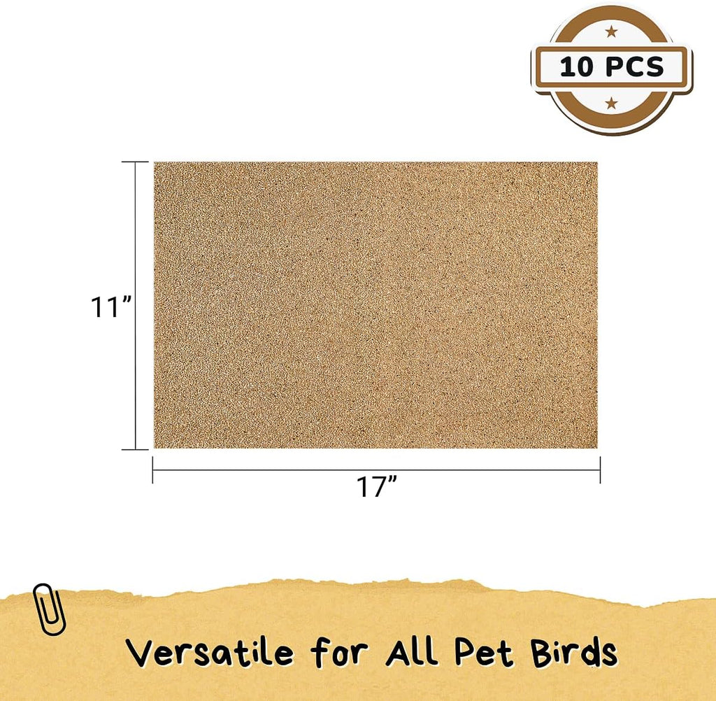 Authentic USA-sourced Tierecare gravel paper stack of 10 sheets