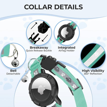 The adjustable slide buckle of the Odokele kitten collar demonstrating the 8 to 13 inch size range