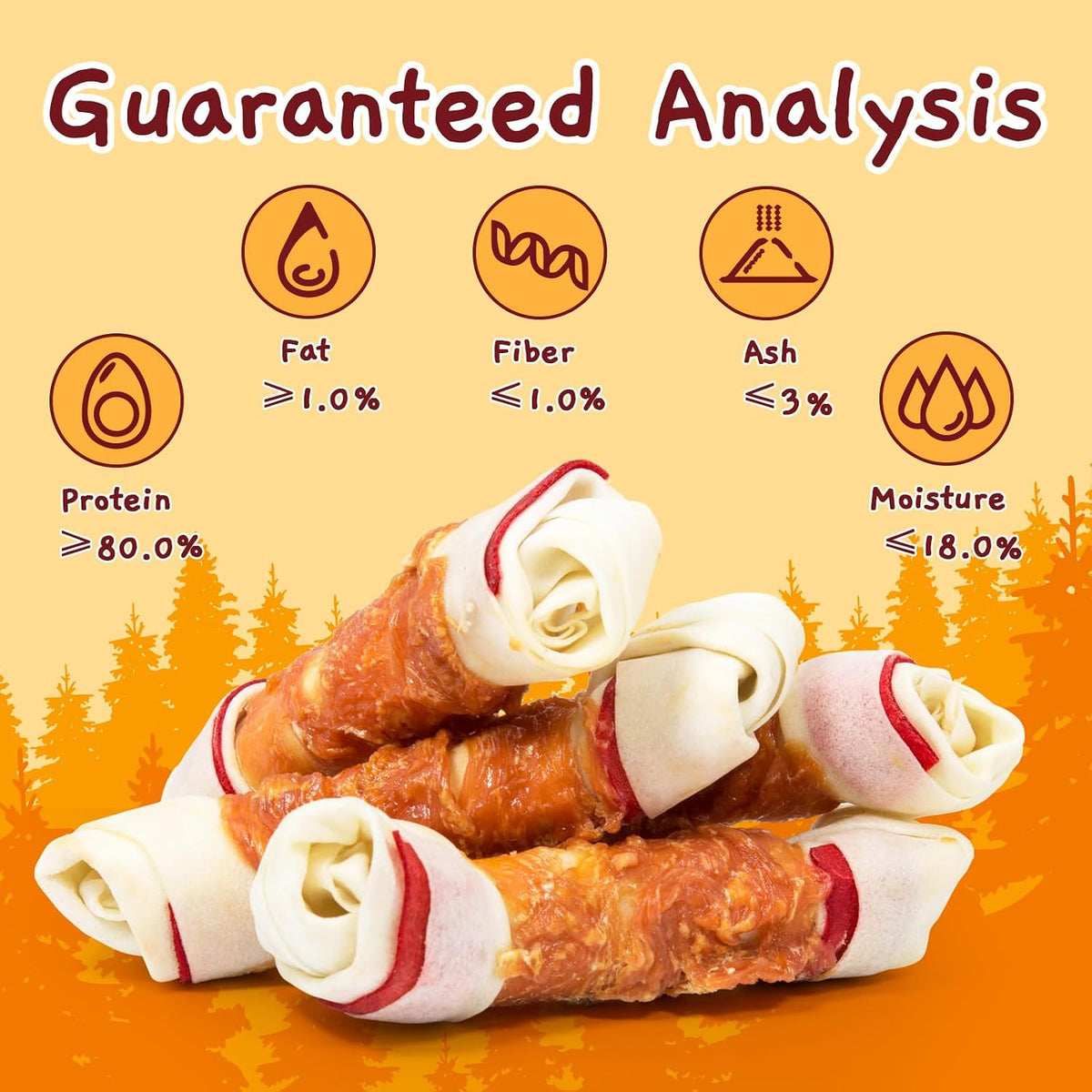 6.5 inch knotted dog chews for dental health