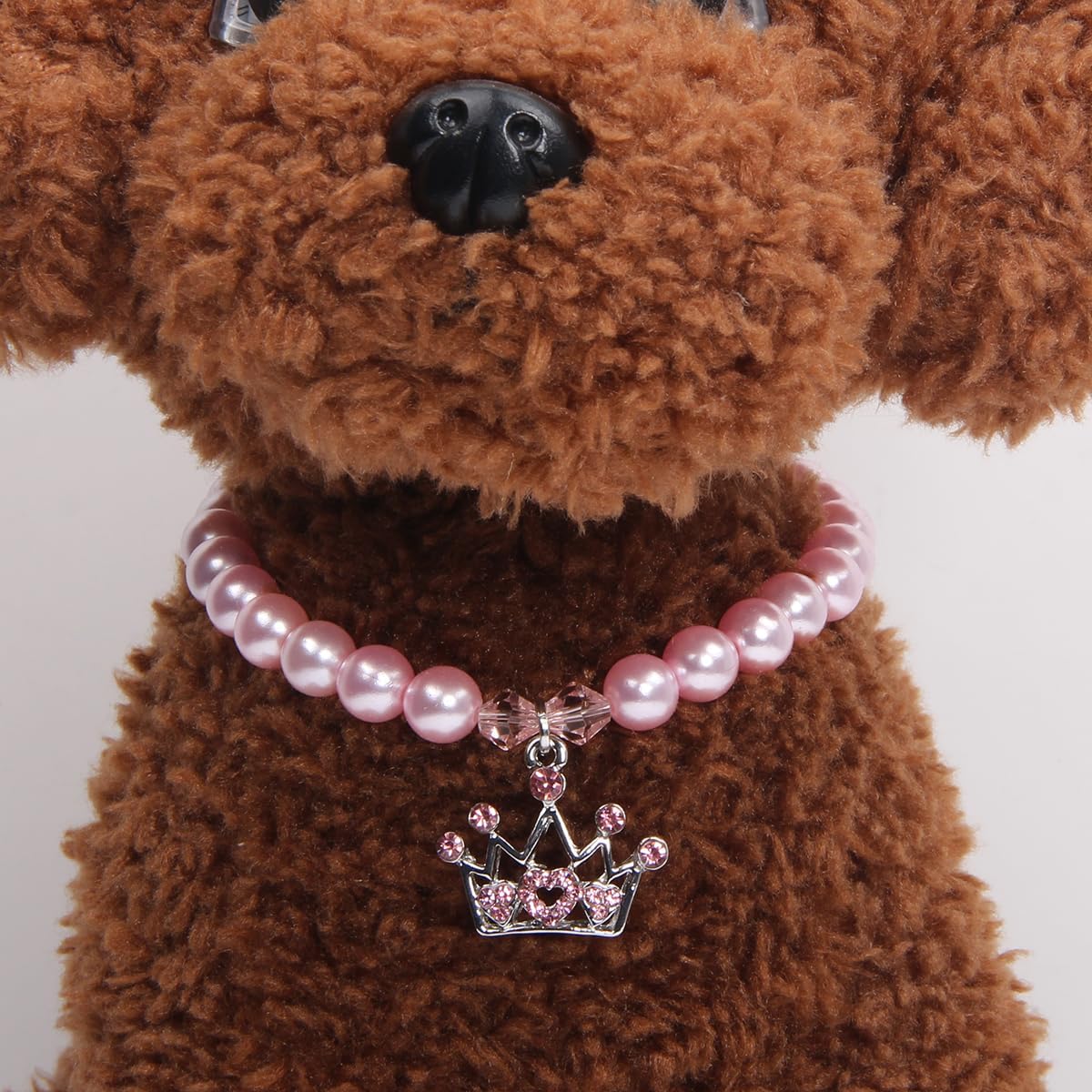 XKSRWE pet jewelry fashion accessory close up on the adjustable clasp and extension chain