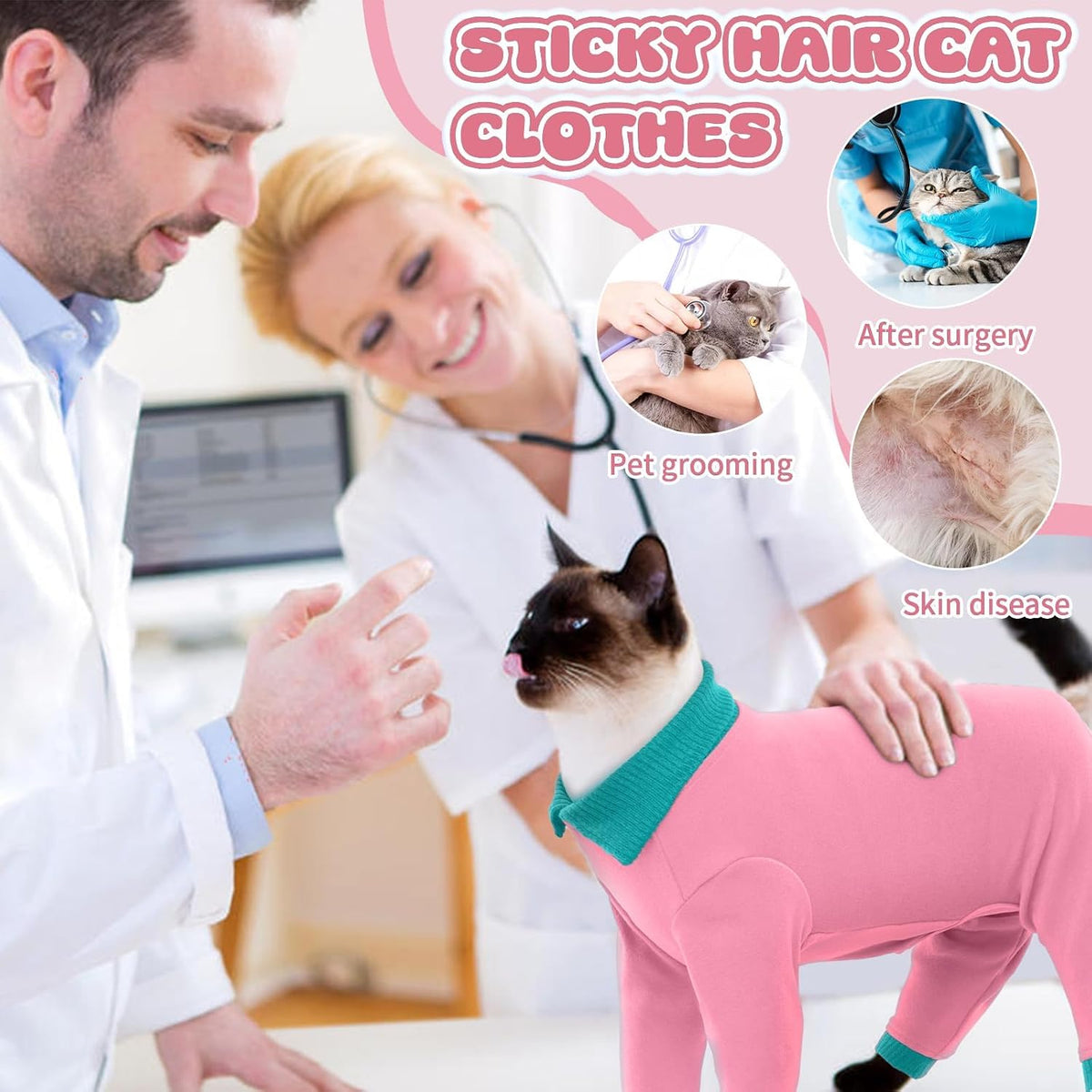T'CHAQUE pet onesie for post-surgery protection
