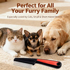 Morain professional pet grooming comb being used on a dog coat for flea prevention.