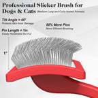Stainless steel pet grooming comb for removing mats and knots