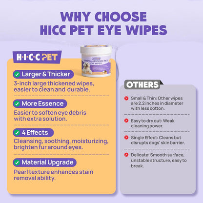 Hypoallergenic vet recommended dog eye infection care wipes container