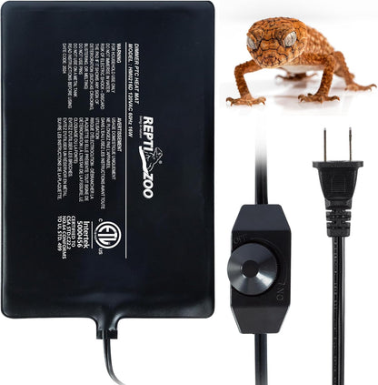 REPTI ZOO 8" X 12" Reptile Heat Pad 24W Fast Heating Pad with Adjustable Thermostat Reptile Heat Mat for Turtles/Hermit Crabs/Bearded Dragons/Leopard Geckos/Snakes/Lizards, and Seed Germination - Image 11