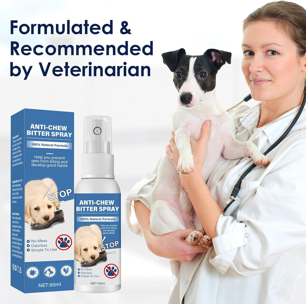 Safe bitter apple spray for cat and dog wound care