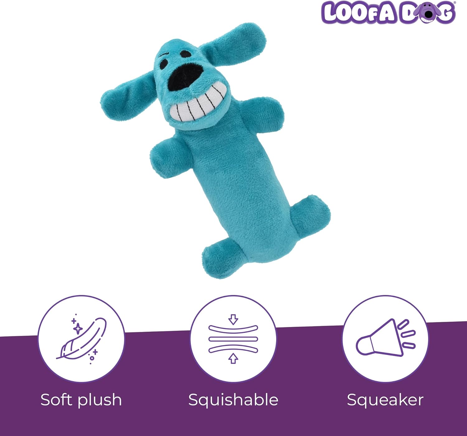Authentic USA imported Multipet loofa plush toy in assorted colors