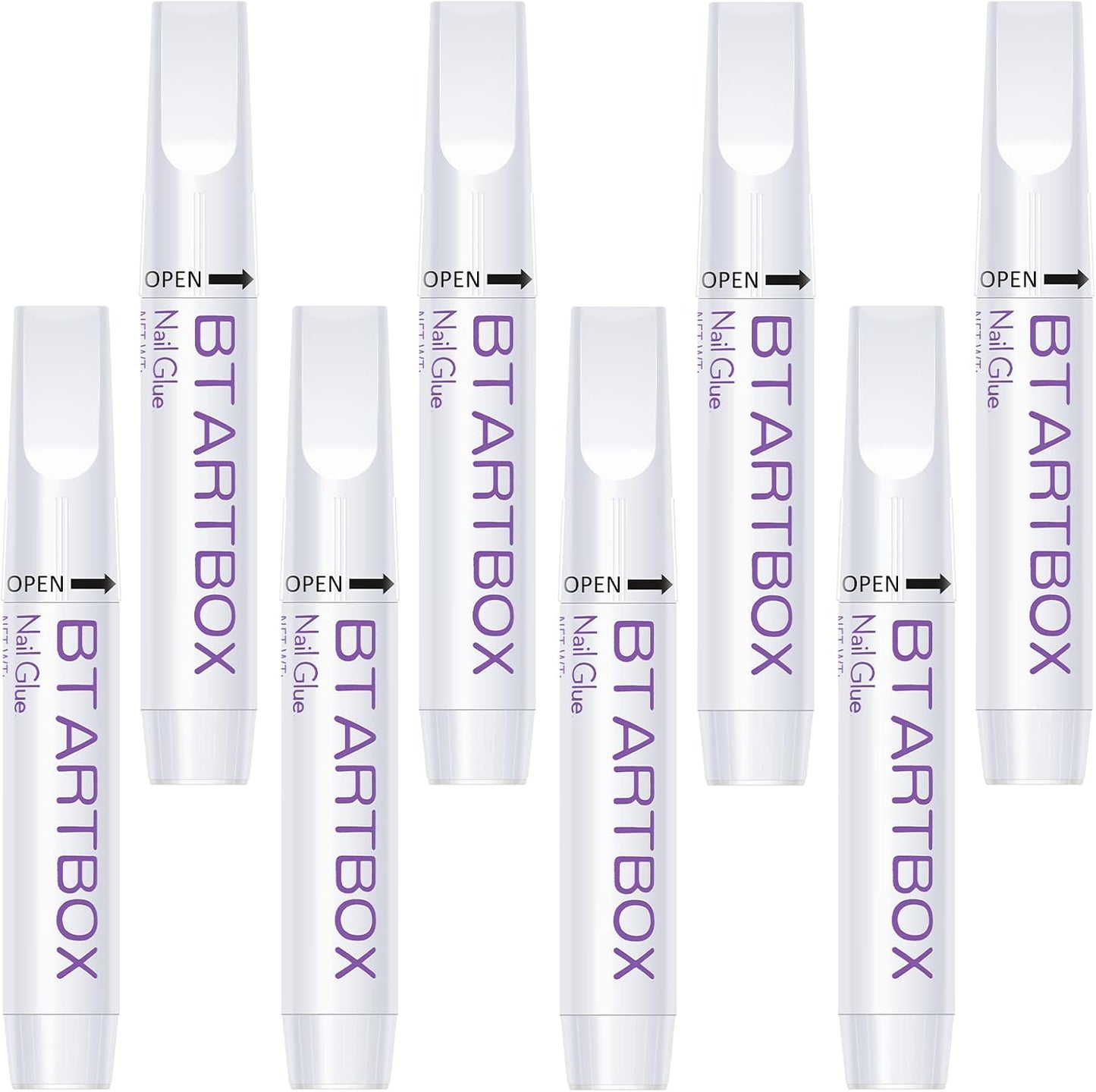 BtArtbox 8 piece nail glue set front view