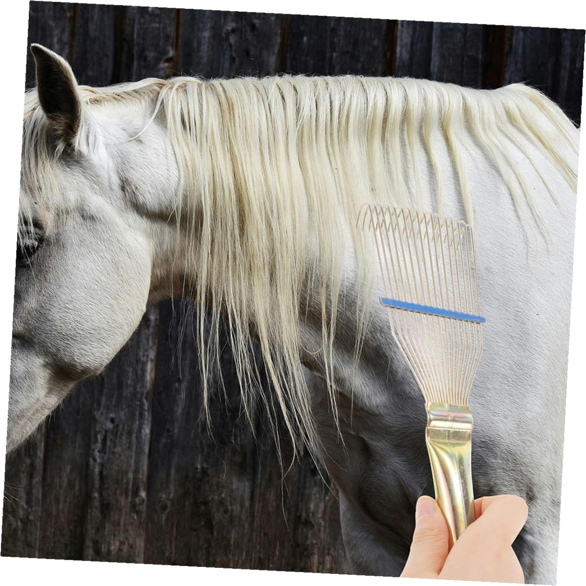 Callaron steel wool rake highlighting ergonomic handle design for secure grip