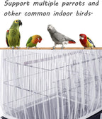 Tamu style Bird Cage Seed Catcher, Stretchy Mesh Skirt, 55-100 inch, White - Image 4