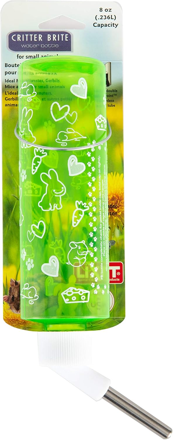 Lixit(R) Critter Bright Water Bottles for Hamsters, Rabbits, Chinchillas, Ferrets, Guinea Pigs and Other Small Animals - Made in USA (Blue (Pack of 1), 32 Ounce) - Image 15