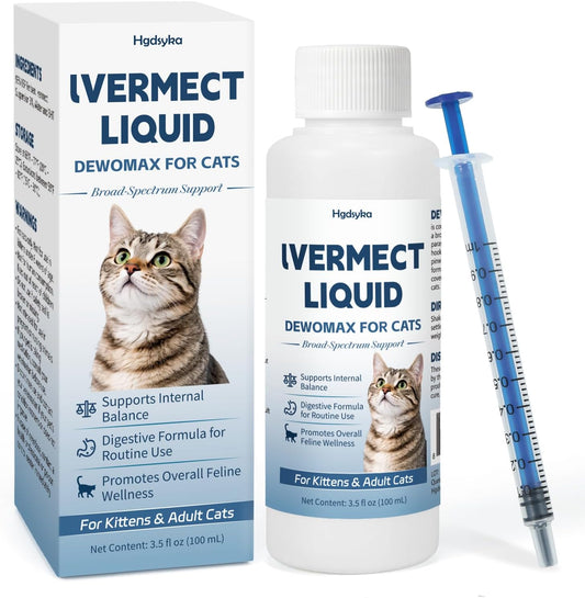 LuxeVib Ivermect for cat liquid dewormer front view bottle