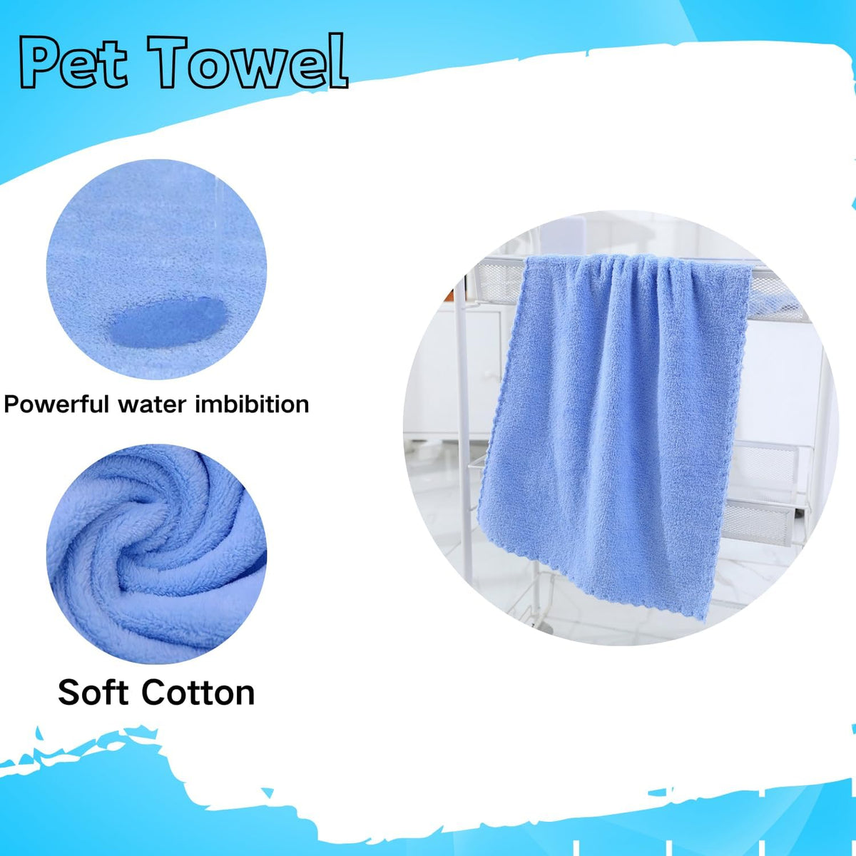 Portable reptile bath set with microfiber towel for small pets