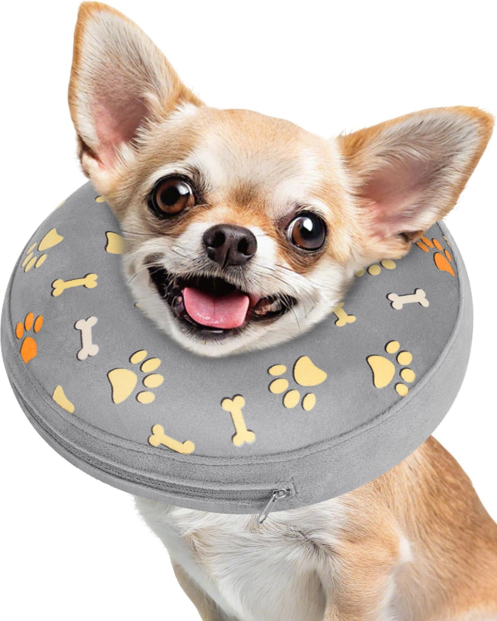 Inflatable Dog Pillow Cone Collar After Surgery, Donut Soft Neck Cone for Pug Dachshund Medium Dogs, etc, Recovery E Collar to Stop Licking Pink - Image 11