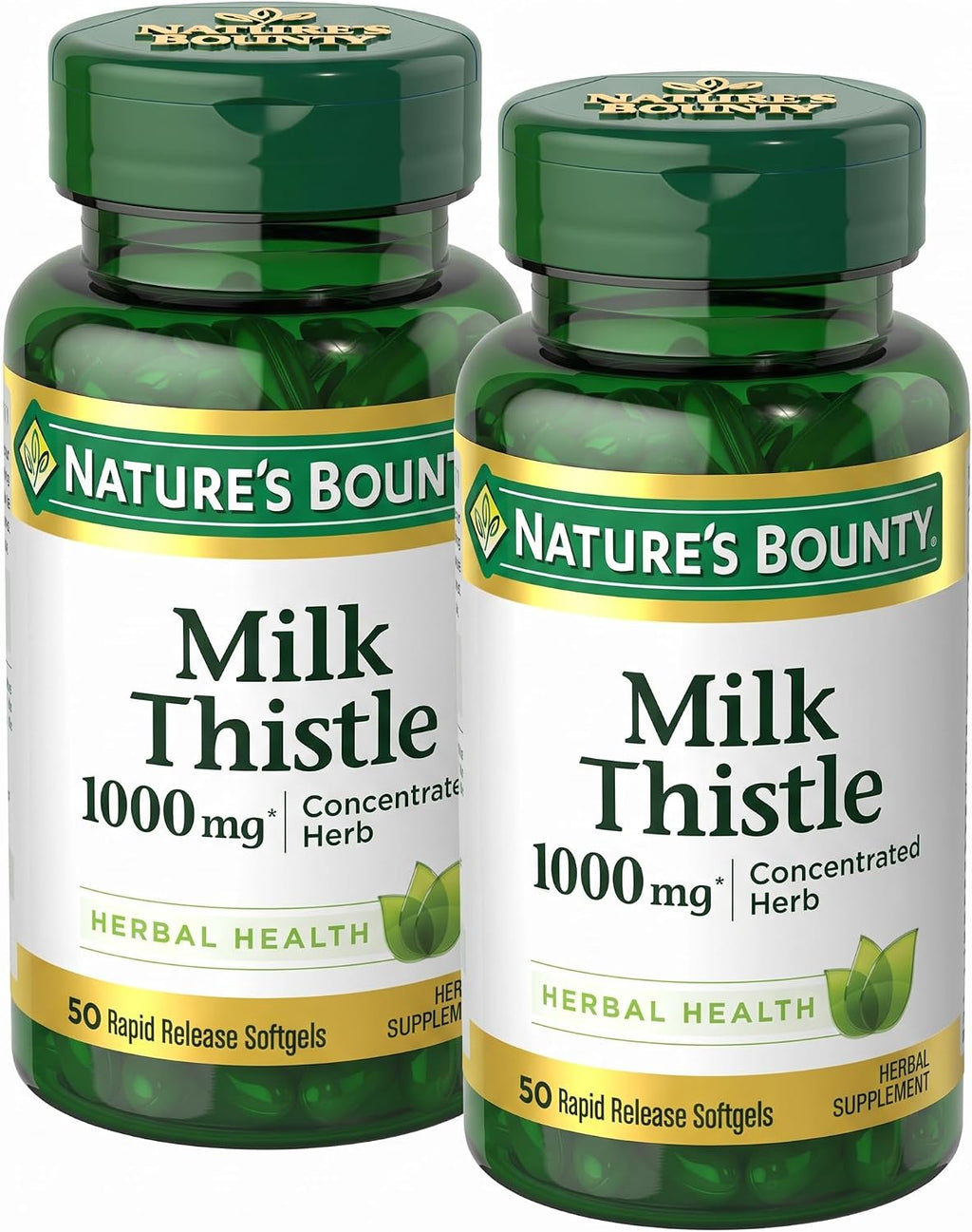 Nature's Bounty Milk Thistle 1000mg, Rapid Release Softgels, 50 Count - Image 8