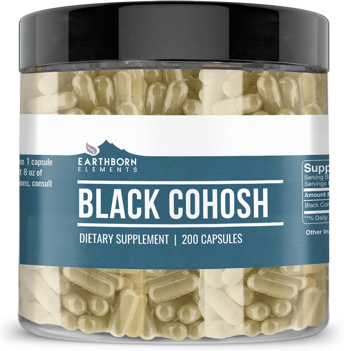 Earthborn Elements Black Cohosh 200 Capsules front view bottle
