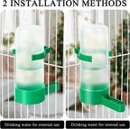 Close up of bird water feeder clip mechanism