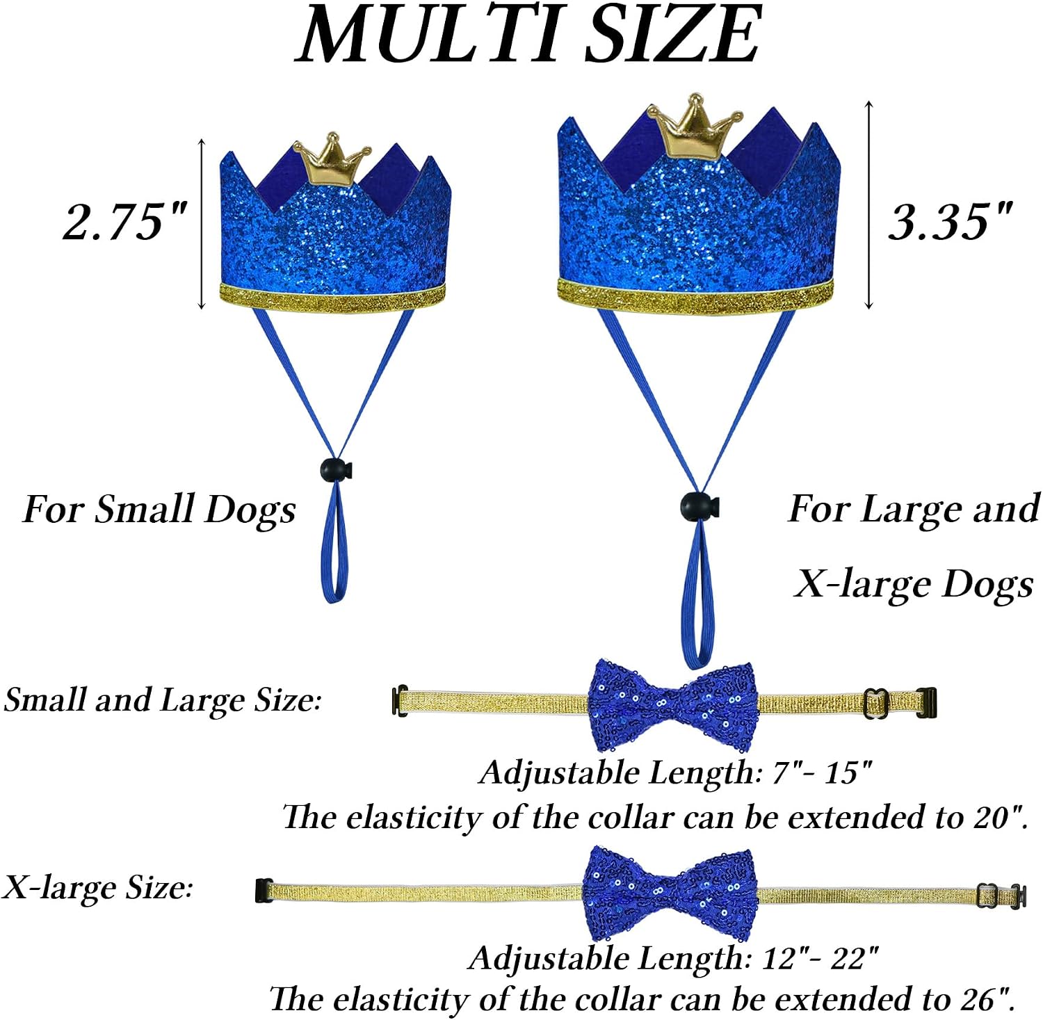 Complete set of ten gold age numbers and adhesive dots for pet crown customization.