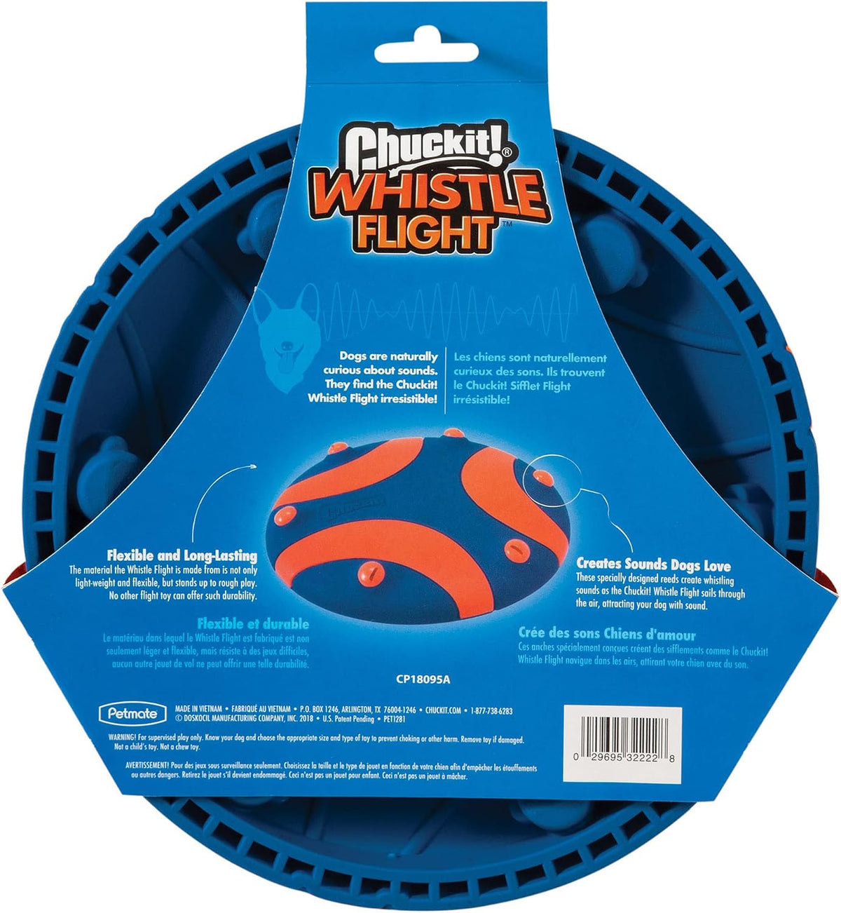 Chuckit! Whistle Flight interactive toy for fetch play