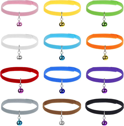 Jiebor puppy kitten whelping collars 24 piece set front view showing assorted colors