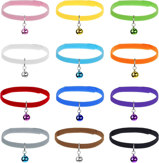 Jiebor puppy kitten whelping collars 24 piece set front view showing assorted colors