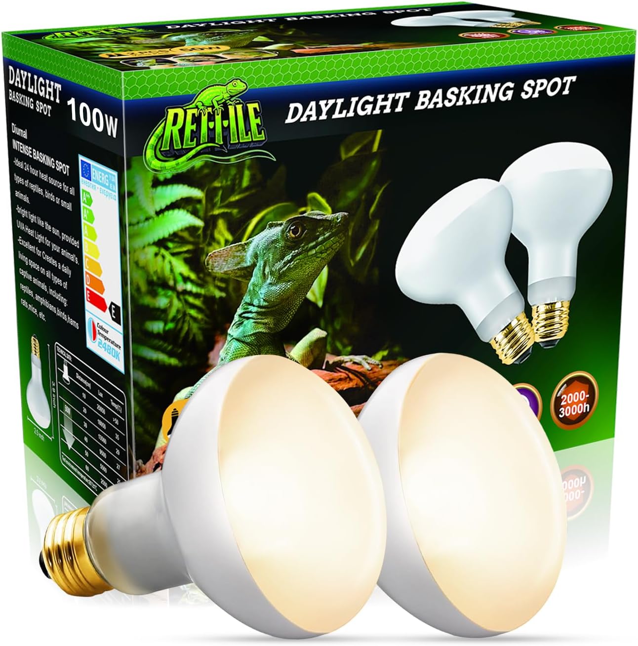 Reptile Heat Lamp 150W,Daylight UVA Basking Light Bulbs with E26 Base for Lizards, Turtles, Snakes and Amphibians 2 Pack - Image 9