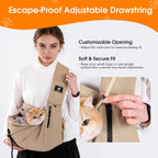 Close up of breathable air mesh interior in pet sling