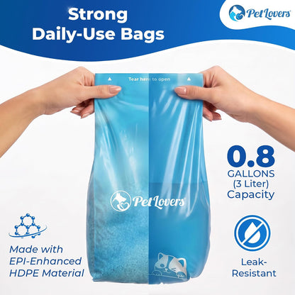Close up of PetLovers leak-proof bag texture