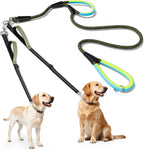 XiaZ Double Dog Leash for Two Dogs, No Tangle with 360 degrees Swivel & 4 Comfortable Handles, Heavy Duty Dual Dog Leash with Highly Reflective Rope, Adjustable Split Leash for Small Medium Dogs, 3/8"Black - Image 9