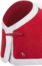 Side view of the eighty one inch Horze winter cooler blanket for horses